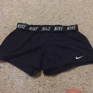black nike running shorts